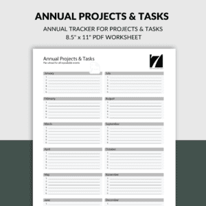 Annual Tracker for Projects and Tasks