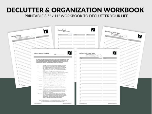 Decluttering and Organization Workbook