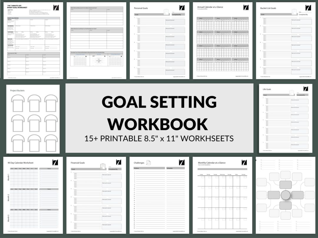 Goal Setting Worksheet Bundle