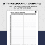 15 Minute Increment Worksheet