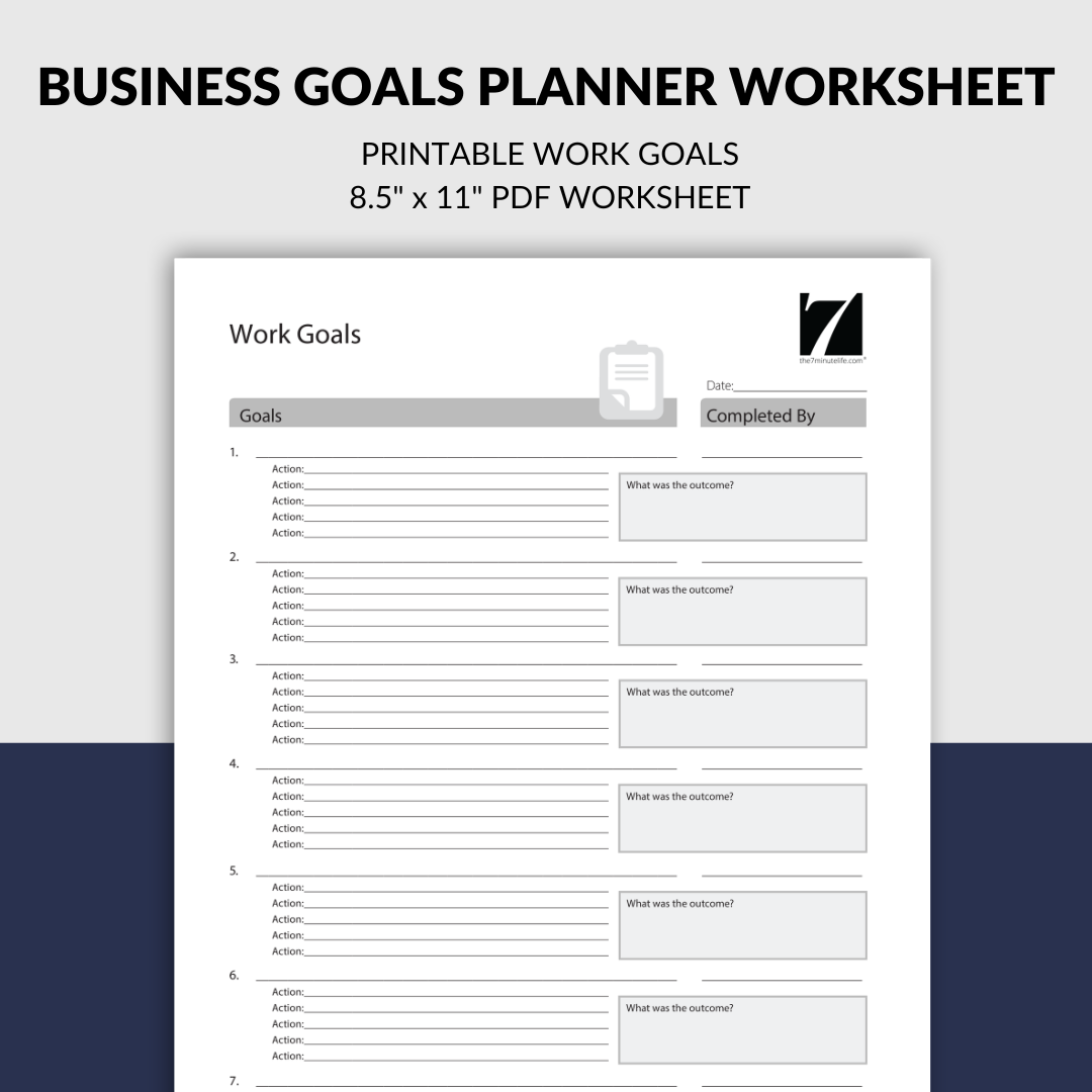 Business Goals Planner Worksheet