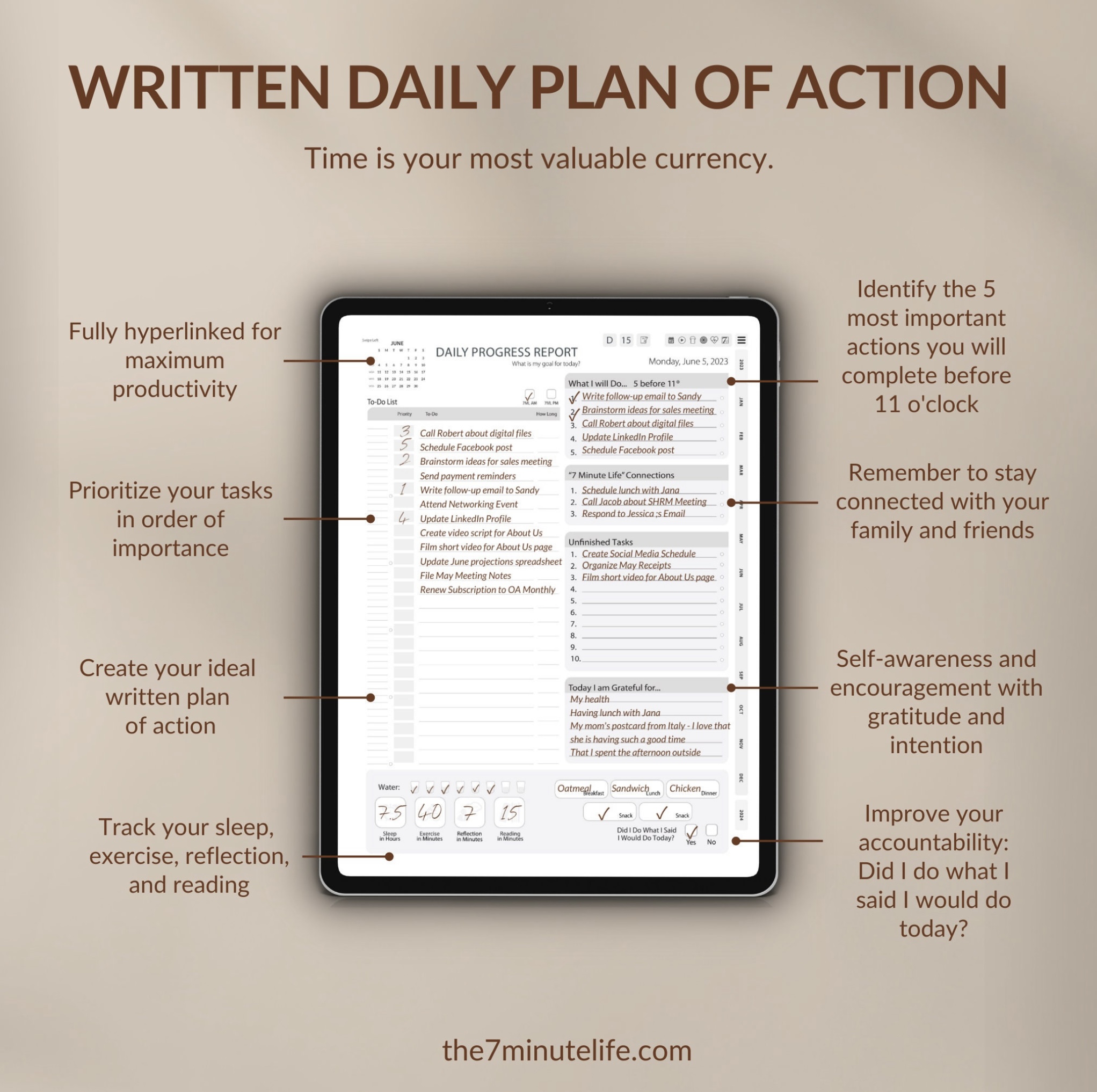 Digital Planner Written Plan of Action