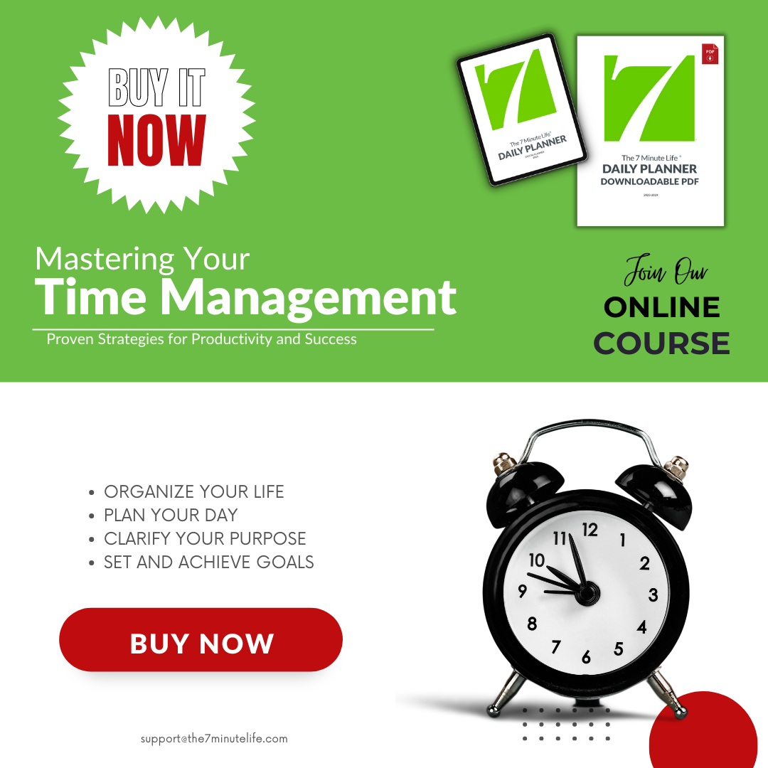 Time Management Mastery Course by The 7 Minute Life